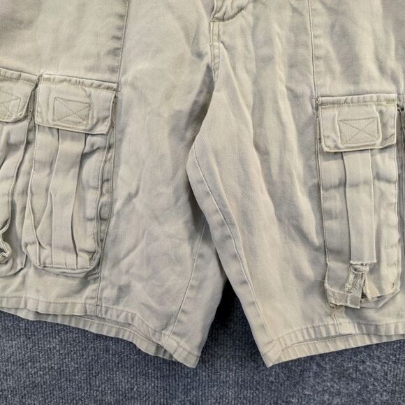 Bugle Boy Men's Cargo Shorts Tan Size 34 Ramie Cotton Blend Pockets - Picture 7 of 12